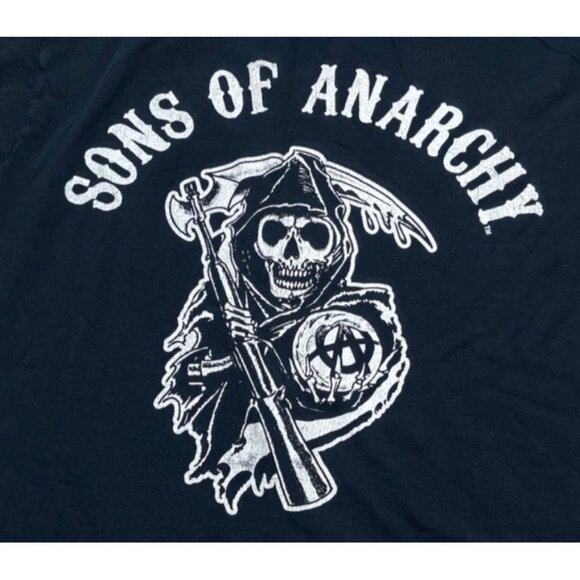 Road Gear Sons Of Anarchy Black Short Sleeve T-Shirt Mens Size L Graphic Tee - Picture 2 of 6